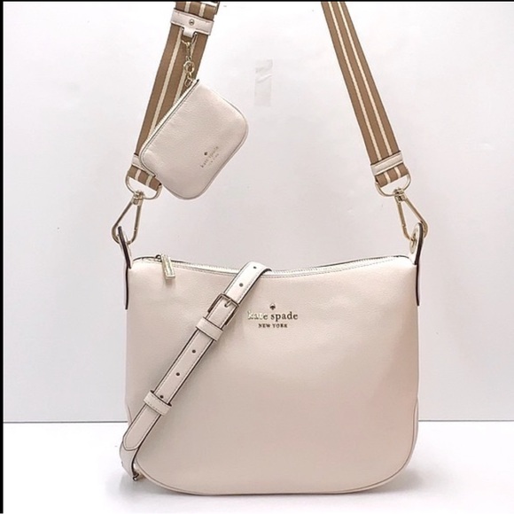 New Kate Spade Rosie Large Crossbody Pebbled Leather Parchment - Picture 7 of 16